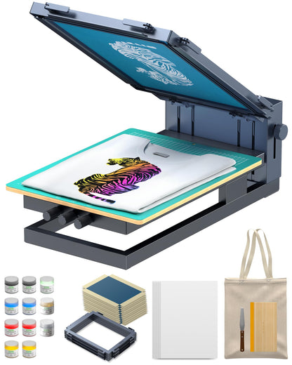 xTool Screen Printer S1, D1 Pro Series(Multi-Color Kit), Try Screen Printing with Laser and Bring Color to Laser Projects, with Pre-Coated Screens, for T-Shirt, Wood,etc(Laser Not Included)