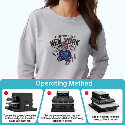Benazcap Auto Heat Press Machine for T Shirts-Auto-Release 15x15 Heat Press - Rapid Heating, Even Heat Distribution, Ideal for HTV, Sublimation, Heat Transfer Projects