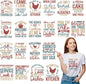 Dtf Transfers Ready to Press - 20Pcs Funny Kitchen Quotes Iron on Transfers for Tshirts Kitchen Designs Iron on Decals Cooking Baking Heat Transfer Vinyl Stickers for Clothing Pillows Bag DIY Crafts