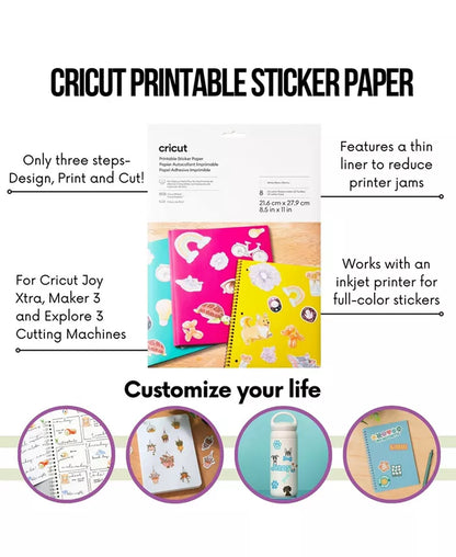 Joy Xtra Cutting Machine with Printable Sticker Paper Bundle