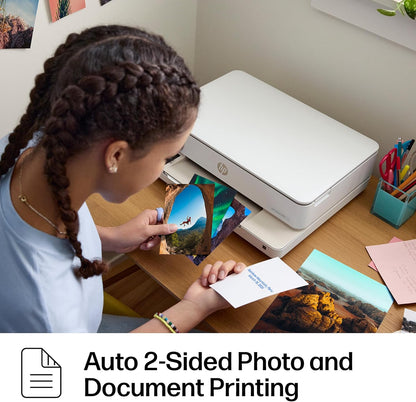 HP Envy 6155 Wireless All-In-One Color Inkjet Printer, Print, Scan, Copy, Duplex Printing Best-For-Home, 3 Month Trial of Instant Ink Included, Ai-Capable (C2WR7A) Portobello