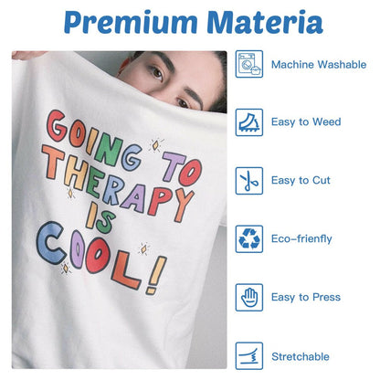 80 Sheets 12" X 10" HTV Heat Transfer Vinyl Bundles Iron on for T-Shirts, Clothing and Textiles, Easy Transfers, Use with Heat Press Machine