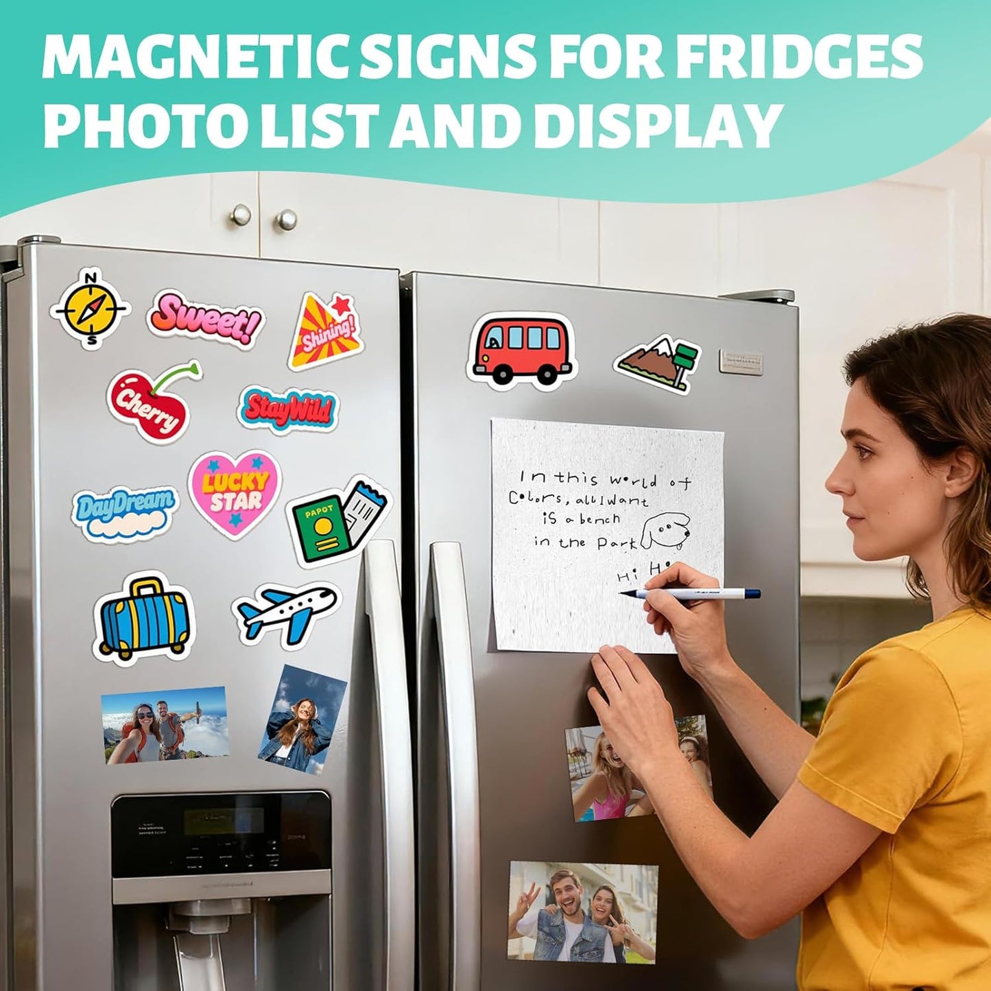 50Pcs Printable Magnetic Sheets 8.5X11 Inches 13.5Mil Thick Glossy Magnet Paper Sheet Non Adhesive Magnetic Paper for Inkjet Printers, Flexible Magnet Photos for DIY Crafts