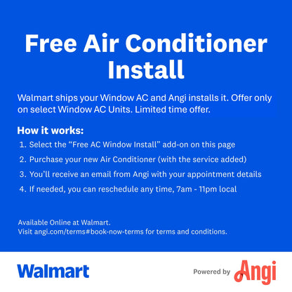 8,000 BTU Smart Inverter Window Air Conditioner (Black) - 350 Sq Ft with up to 49% Energy Savings, Quiet Cooling Tech, 3-In-1 Cooling, Fan & Dehumidifier, Matter Wi-Fi, Remote Control - W8WC72-B