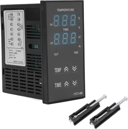 Digital Display Heat Press Temperature Controller Kit with PID Control for Heat Press Machines100-240V Adjustable Thermostat for Automotive Apparel Heat Transfer