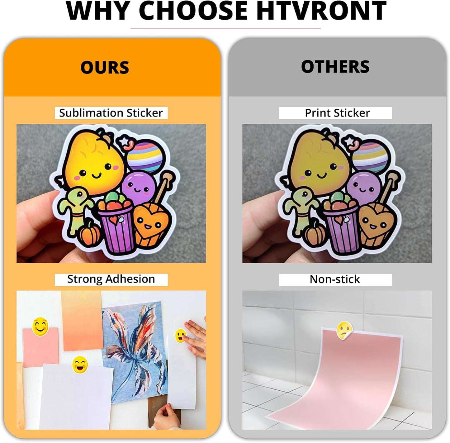 Sublimation Sticker Paper - 50 Pcs Glossy Transparent Waterproof Sublimation Stickers 8.5 * 11In for Decoration