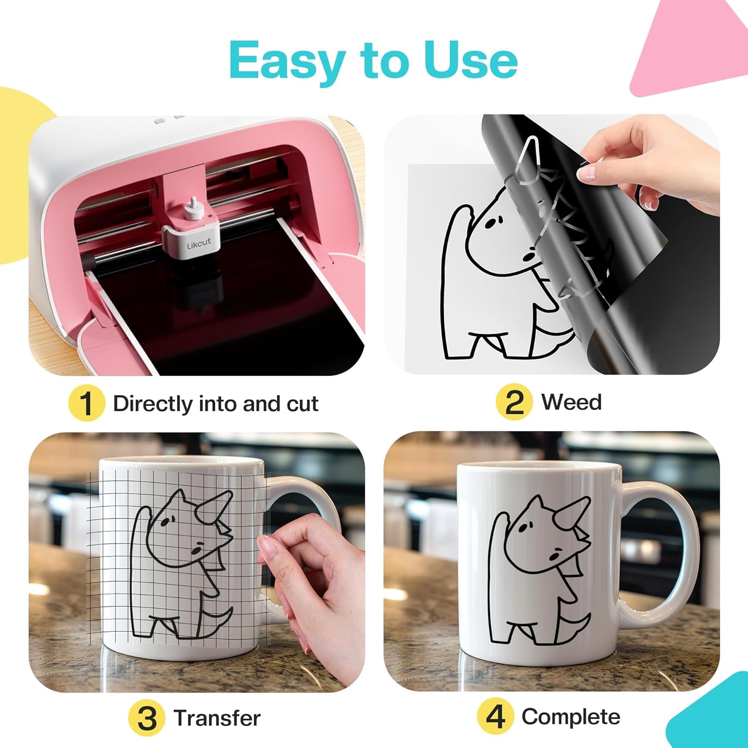 5.5" X 12" Smart Permanent Vinyl - 30 Sheet Black Vinyl Compatible with Cricut Joy, Removable Adhesive Vinyl for Party Decor, Label Making and Home Crafting, Accessories