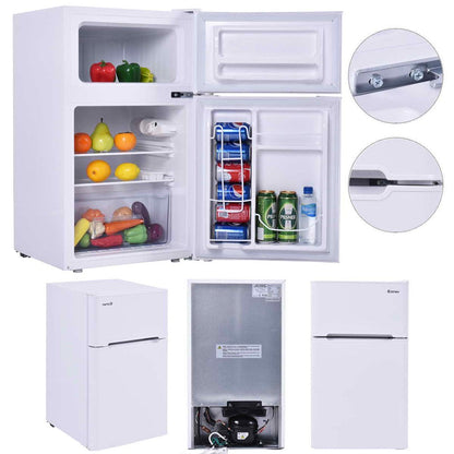 Refrigerator Small Freezer Cooler Fridge Compact 3.2 Cu Ft. Unit, White