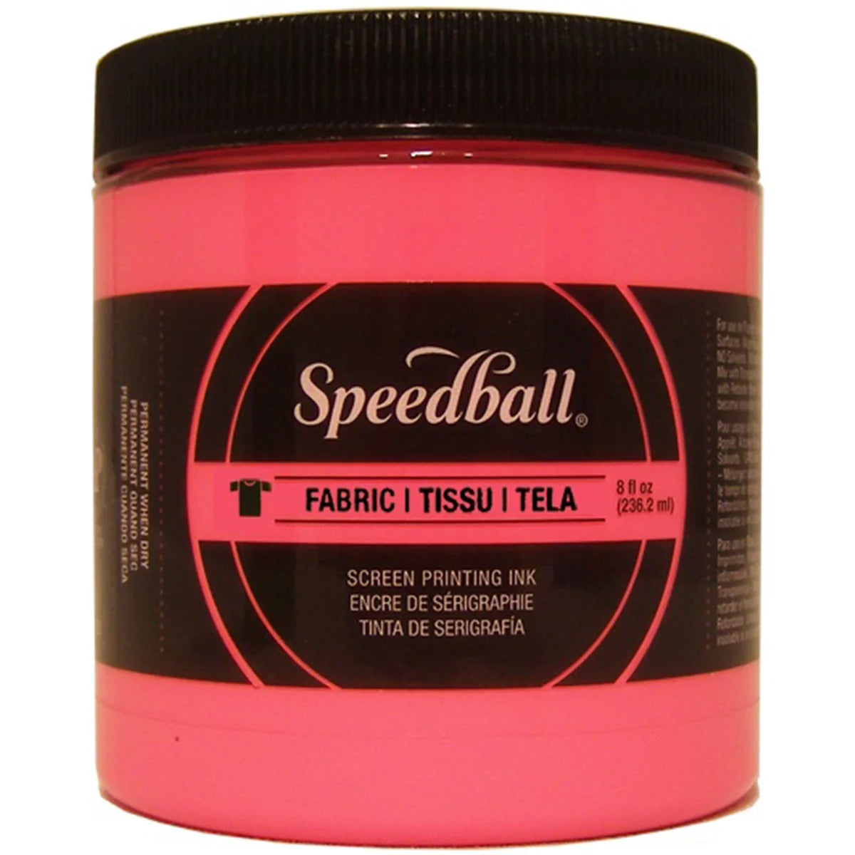 (2 Pack)  Art Fabric Screen Printing Ink, Fluorescent Hot Pink, 8 Oz