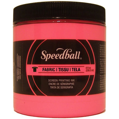 Art Fabric Screen Printing Ink, Fluorescent Hot Pink, 8 Oz