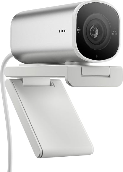 HP 960 4K Streaming Webcam - 4K 30 Fps/1080P 60 FPS Computer Camera & Dual Mics, Noise Reduction, & Privacy Cover - Zoom Certified - Swivel/Tilt Adjust - Color Correction, AF & Framing (695J6AA#ABL)