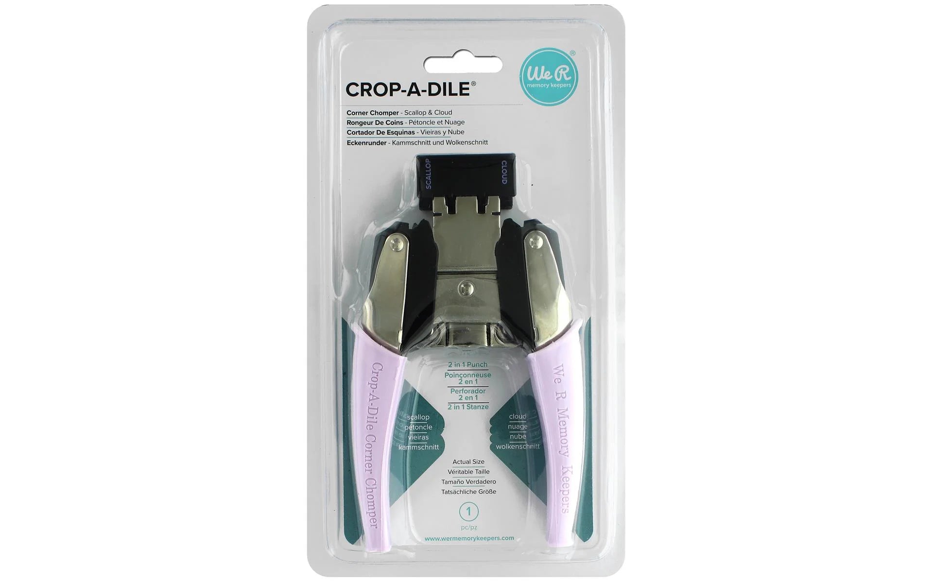 Crop-A-Dile Retro Corner Chomper Tool-Scallop & Cloud