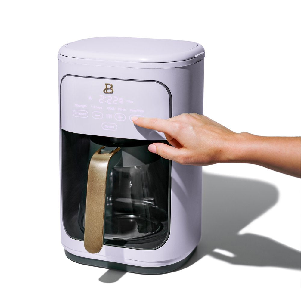 14-Cup Programmable Drip Coffee Maker with Touch-Activated Display, Lavender by Drew Barrymore