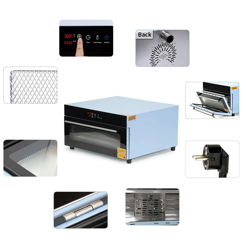 DTF Curing Oven Dryer 3-Layer A3 A4 with Fume Extractor for DTF Transfer Films Bulk Curing