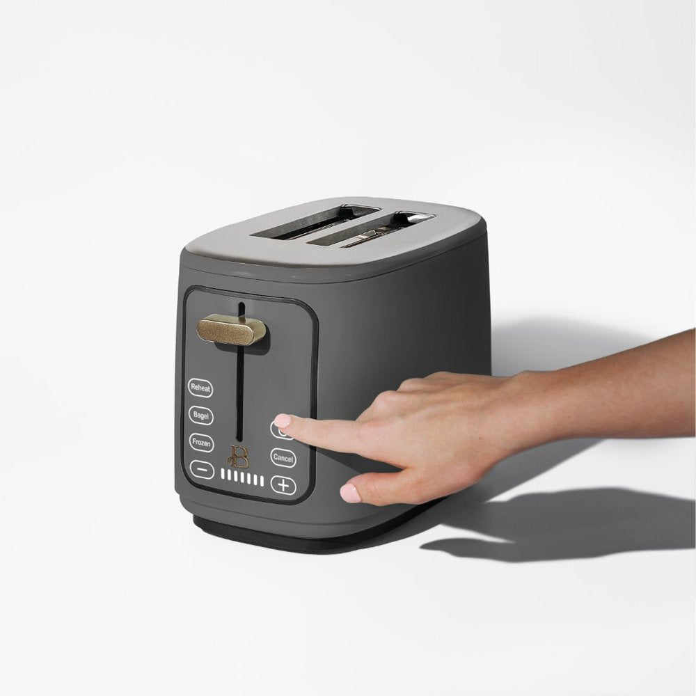 2-Slice Toaster with Touch-Activated Display, Oyster Grey by Drew Barrymore