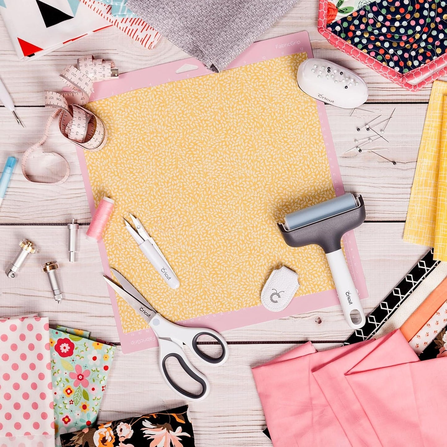 Cricut Fabricgrip Adhesive Cutting Mat 12" X 12", High Density Fabric Craft Cutting Mat. Use for Explore/Maker, (2 CT)
