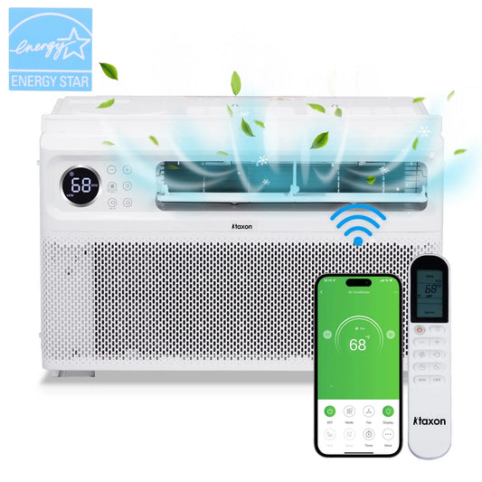 Energy Star 8000 BTU Inverter Window Air Conditioner, Energy-Saving Window AC Unit with APP & Voice Control, Ultra Quiet & Easy Installtion Design, Work with Alexa/Google Assistant, 115V/60Hz