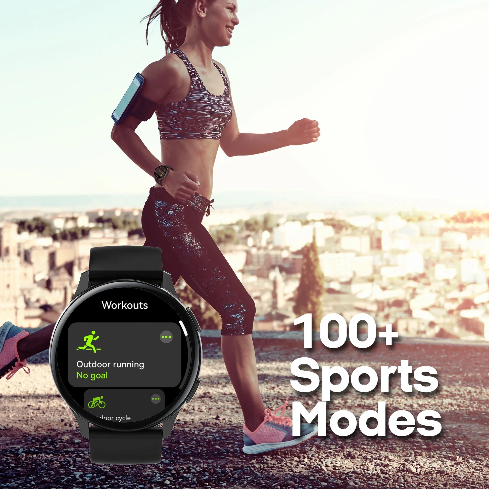 Callie Smartwatch with 1.43" AMOLED Display, Call Functionality, Heart Rate Monitor, IP68 Waterproof, 100 Workout Modes, Compatible with Iphone and Android