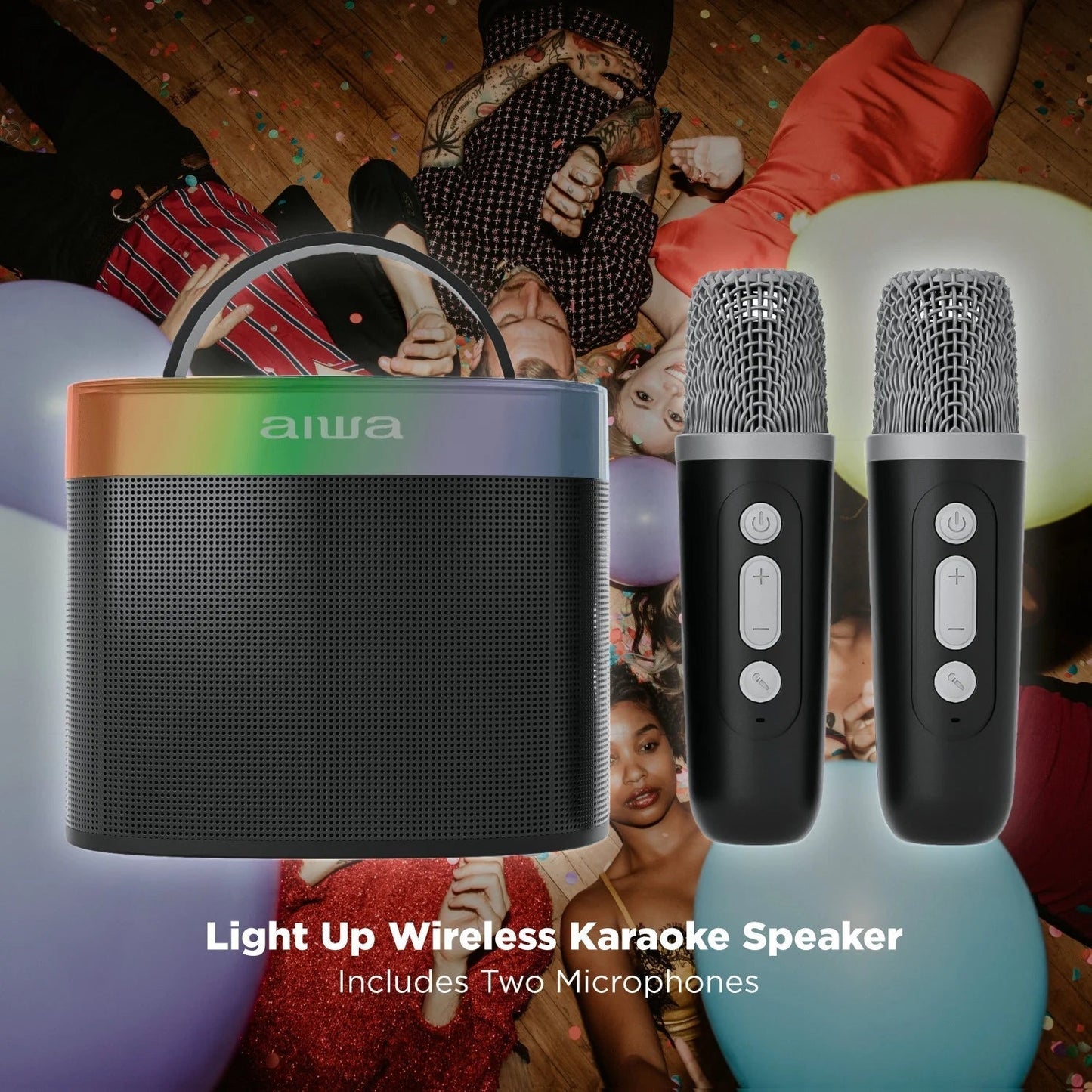 Light up Wireless Karaoke Speaker, Black, AI6029-BLK