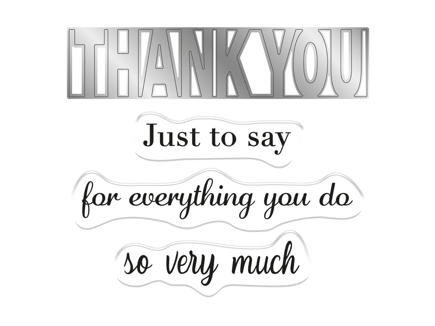 Crafters Companion - Stamp & Die Set - Thank You for Everything