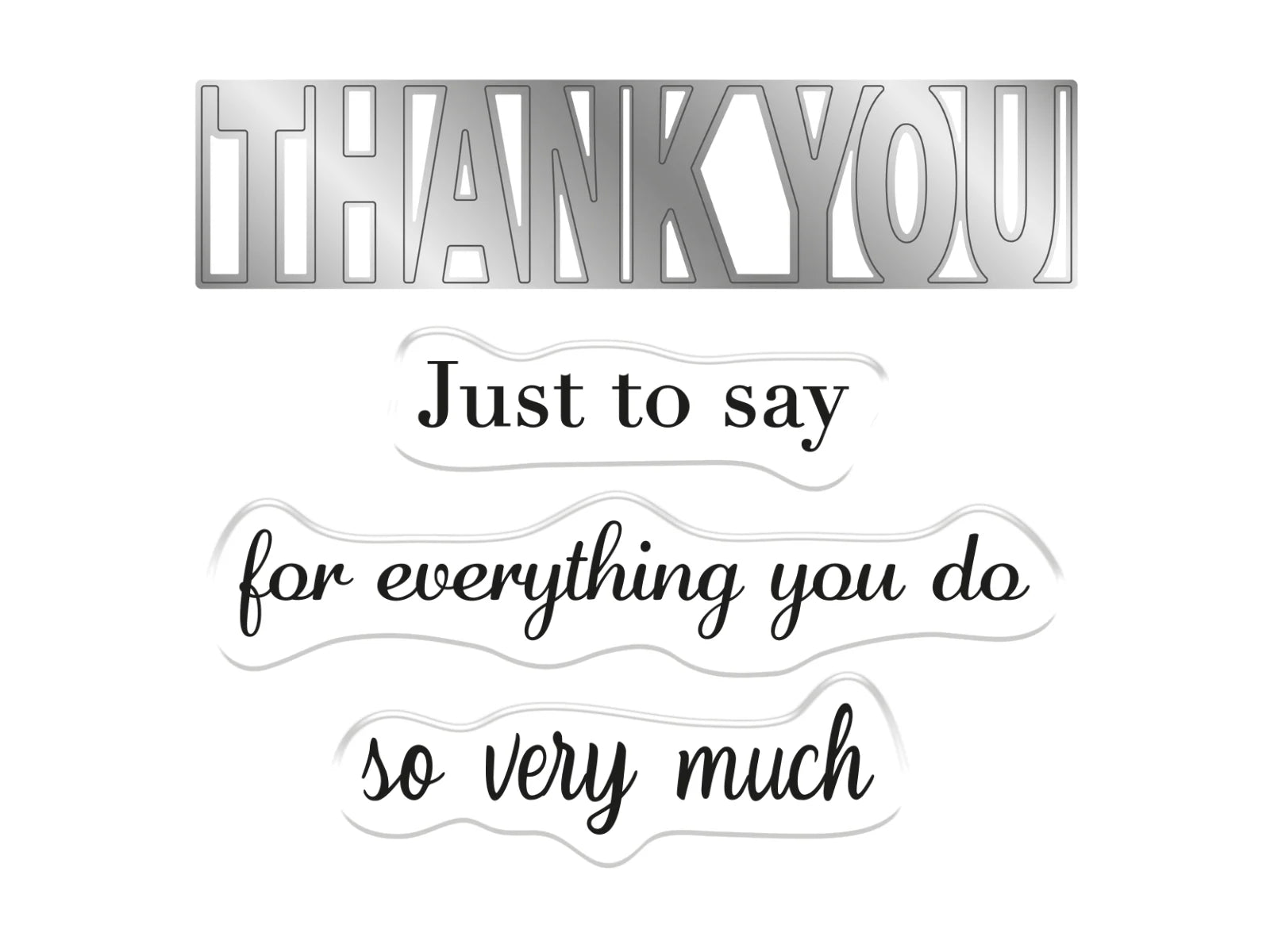 Crafters Companion - Stamp & Die Set - Thank You for Everything