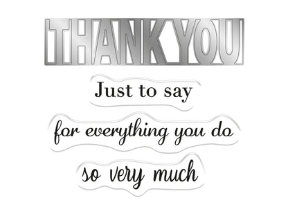 Crafters Companion - Stamp & Die Set - Thank You for Everything