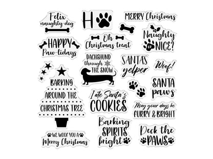 Crafter'S Companion Santa Paws Clear Acrylic Stamp - Deck the Paws