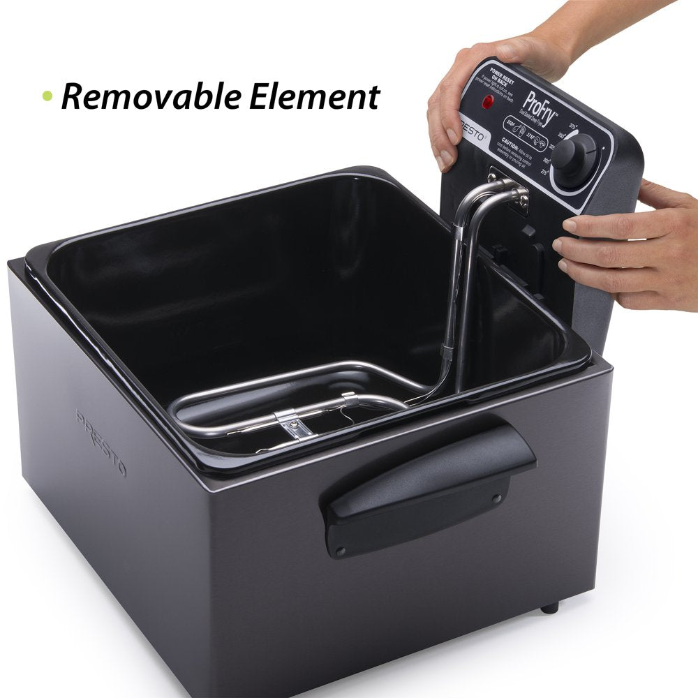 5Qt Dual Basket Pro Fry Immersion Element Black Deep Fryer 05489