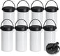 8 Pack Sublimation Kids Water Bottle Tumblers Blanks Bulk 20 OZ 600 ML with Flip Straw and Portalbe Handle, Compatible with Cricut Mug Press Tumbler Press Sublimation Oven Printing