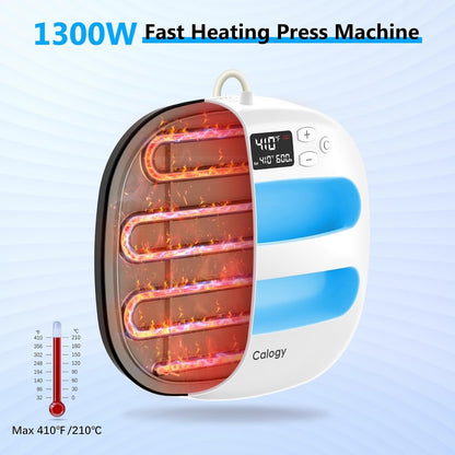 Calogy 10 * 10 Inches Heat Press, Mini Heat Press, and 16 * 20 Inches Heat Press Mat Kit