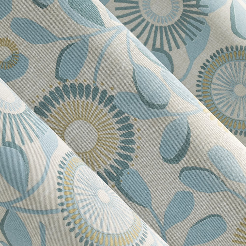 Blackout Print Blackout Grommet Curtain Panel, 40X95", Aqua Print