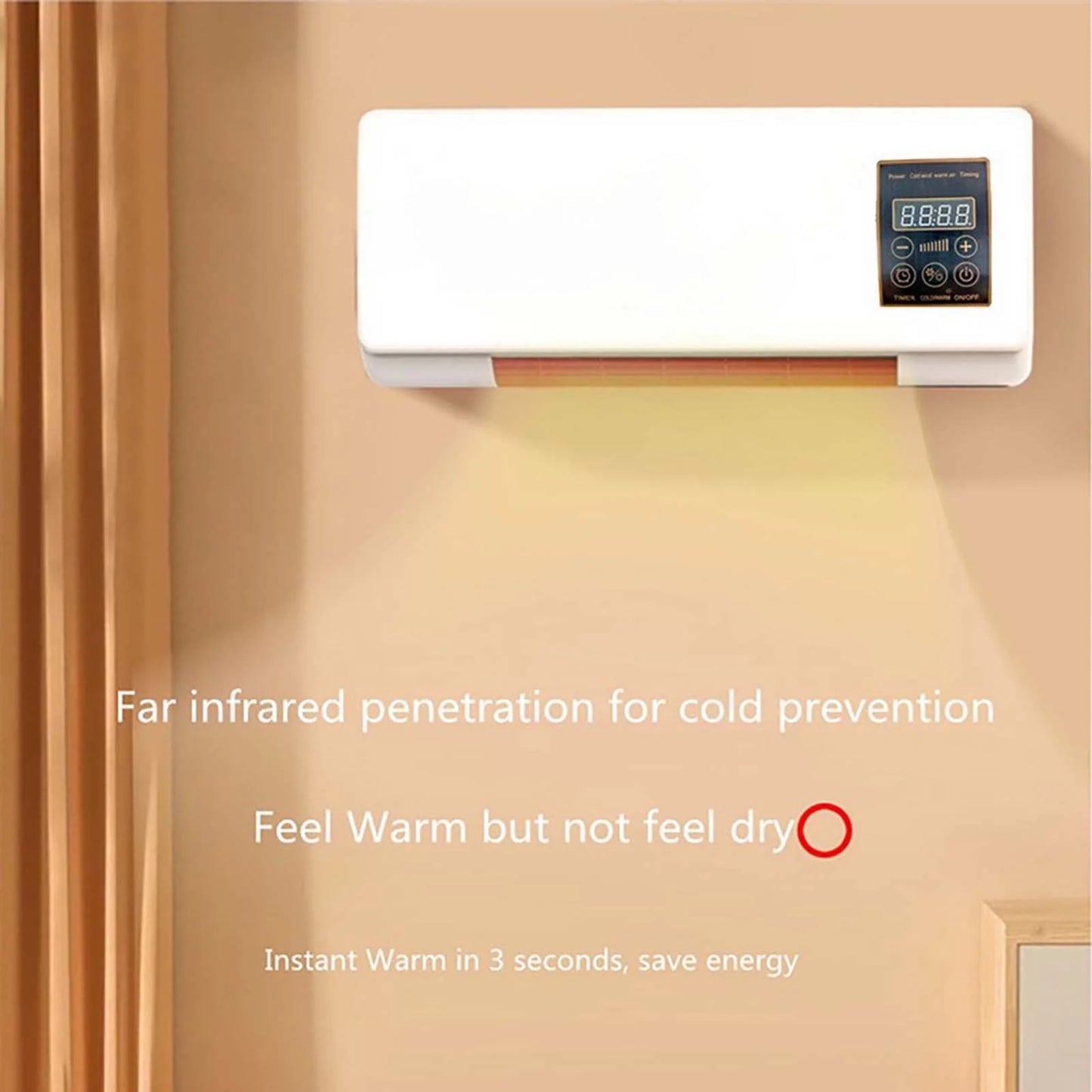 14000 BTU Ductless Portable Air Conditioners No Windows Needed, Wall Air Conditioner with Heaters, Split Ac Heating System, Fast Heating