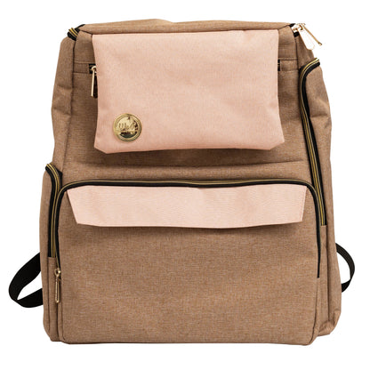 Crafter'S Backpack-Taupe & Pink