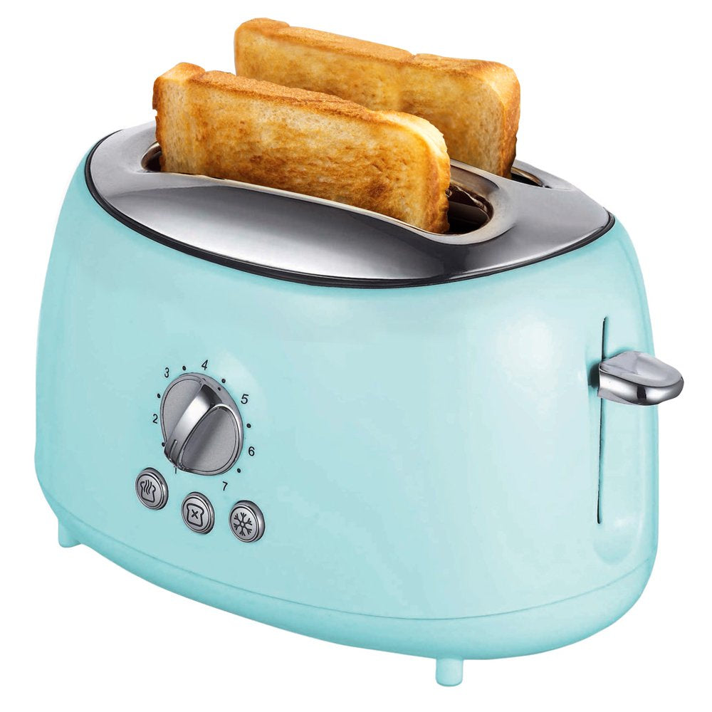 Cool-Touch 2-Slice Retro Toaster with Extra-Wide Slots (Blue)