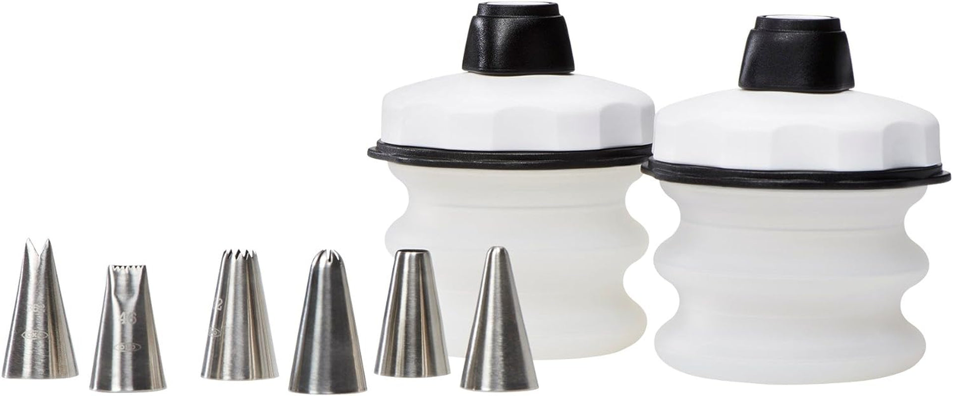 Good Grips 8-Piece Baker'S Silicone Decorating Bottle Kit - Black