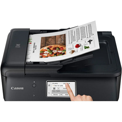 Canon Pixma Tr8620A Wireless All-In-One Printer for Home Office W/ Copy, Scanner, Fax, Mobile Print Photo Printing Bundle with DGE USB Cable + Small Business Software Kit | Official Canon Partner