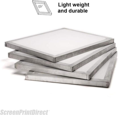 Aluminum Frame Screen Printing Frame 20" X 24" 40 Count White Mesh - Screen Printing Screen with Various Mesh Counts - Pre-Stretched Silk Screen for Your Screen Printing Kit