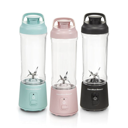 Blend Now Portable Cordless Blender, 16 Oz. Jar with Travel Lid, Aqua, New, 51182