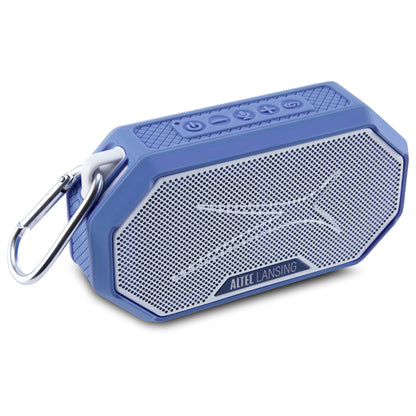 Hydramini 2.0 Everythingproof Bluetooth Speaker, Waterproof IP67, Floats, 12-Hour Playtime, Built-In Magnet, Carabiner & Mount, Blue White
