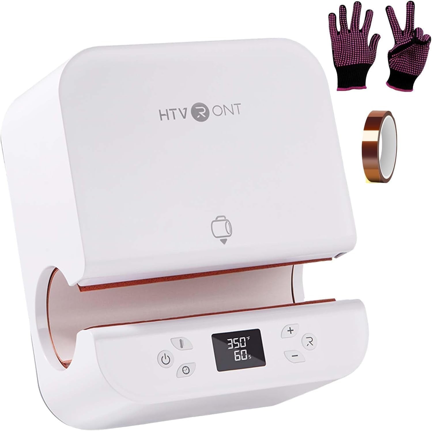 Auto Tumbler Heat Press Machine - Mug Heat Press Heat up Fast & Even, Professional Tumbler Press High-Security for 2.95"-3.18" Sublimation Tumblers, Cups, Glasses and Mugs, White