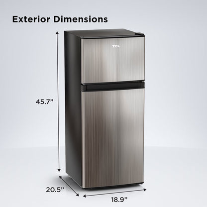 4.5 Cu. Ft. Two Door Refrigerator – Stainless Look, MR453L