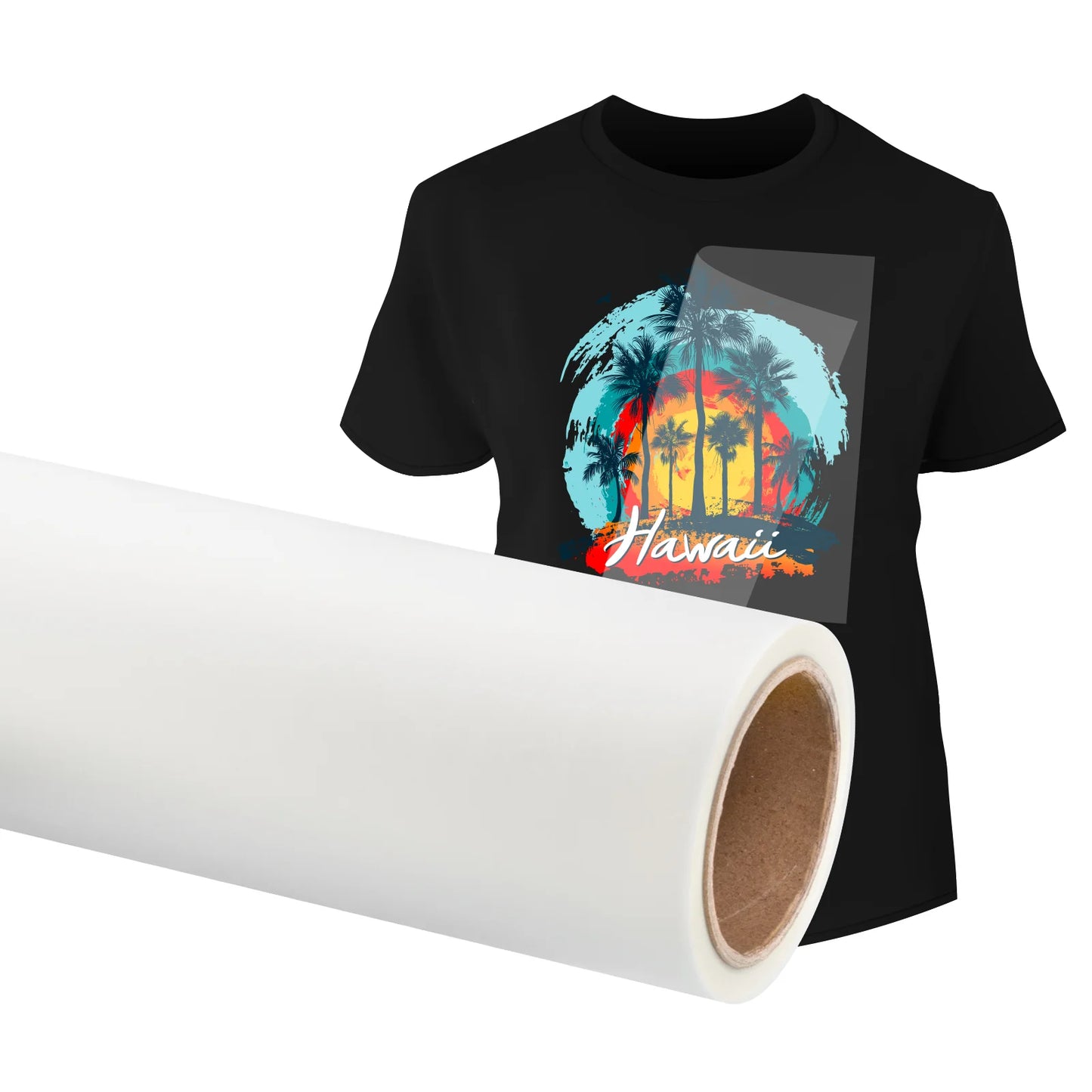 DTF Transfer Film Roll 11.8" X 328Ft Matte Double Sided for Sublimation PET Heat Transfer Pretreat Sheets(Shipping from China)