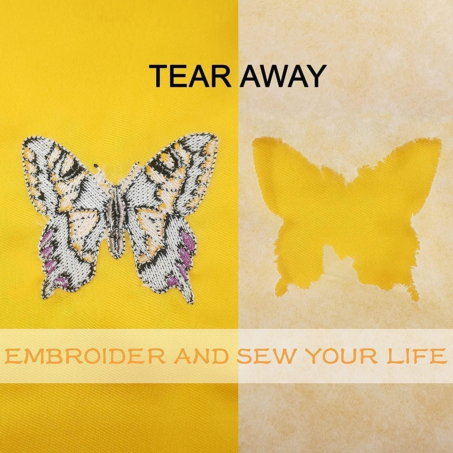 Tear Away Machine Embroidery Stabilizer Backing 8"X8" - 100 Precut Sheets - Medium Weight 1.8 Oz- Fits 4X4 and 6X6 Hoops