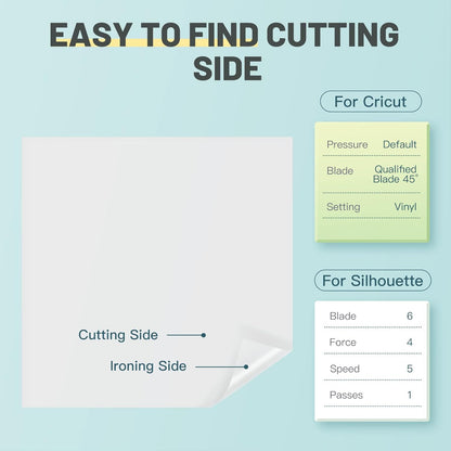 Sublimation Paper Sublimation Vinyl Set - 8.5 X 11 Inches 150 Sheets Sublimation Paper plus 20 Pack 12" X 12" Matte Sublimation Vinyl for Light-Colored Cotton Fabric