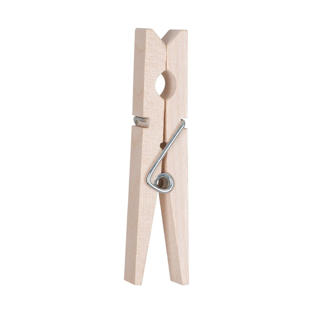 Wood Clothes Pins, Beige, 50 Count