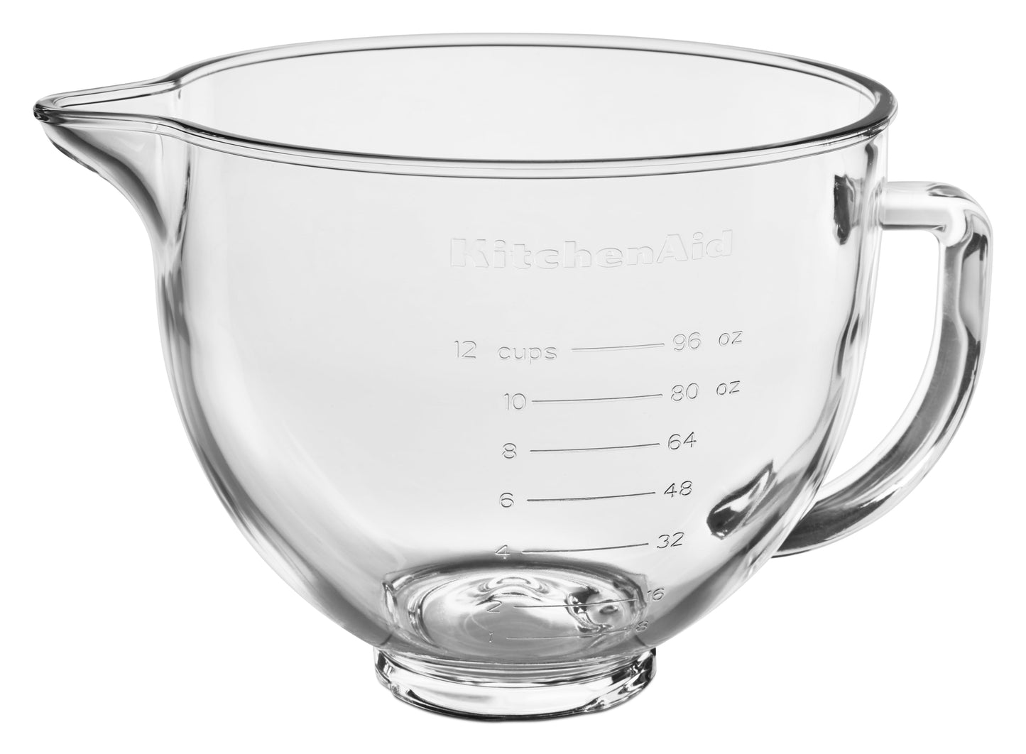 5-Quart Tilt-Head Glass Bowl with Measurement Markings, Clear, KSM5NLGB