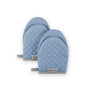 Asteroid Mini Oven Mitt Set, Blue Velvet, 5.5"X8", Set of 2