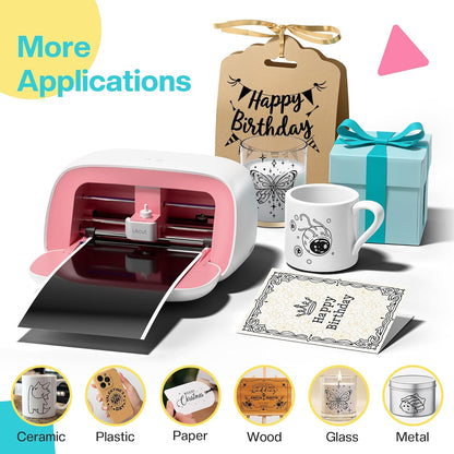 5.5" X 12" Smart Permanent Vinyl - 30 Sheet Black Vinyl Compatible with Cricut Joy, Removable Adhesive Vinyl for Party Decor, Label Making and Home Crafting, Accessories