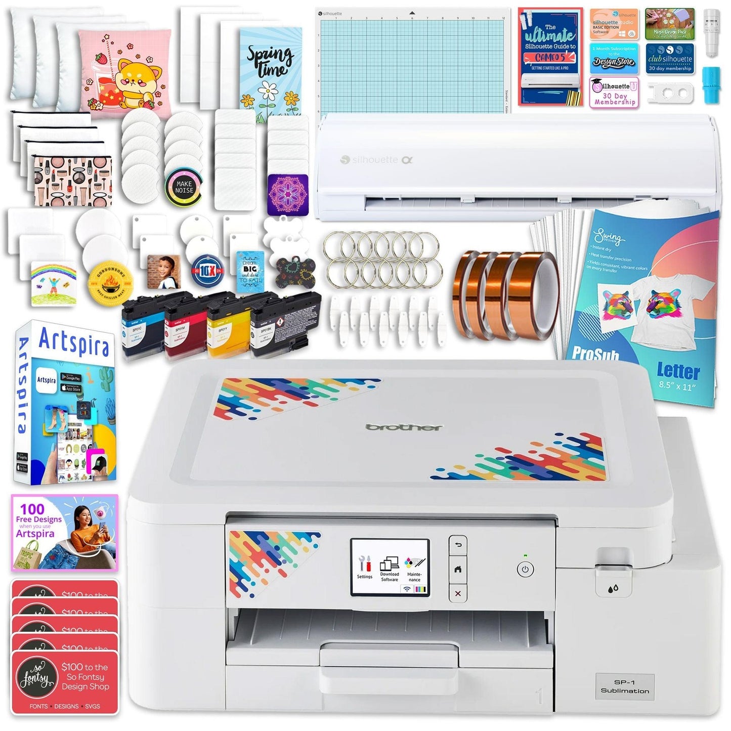 Brother SP-1 Sublimation Printer with Silhouette Cameo 5 Alpha