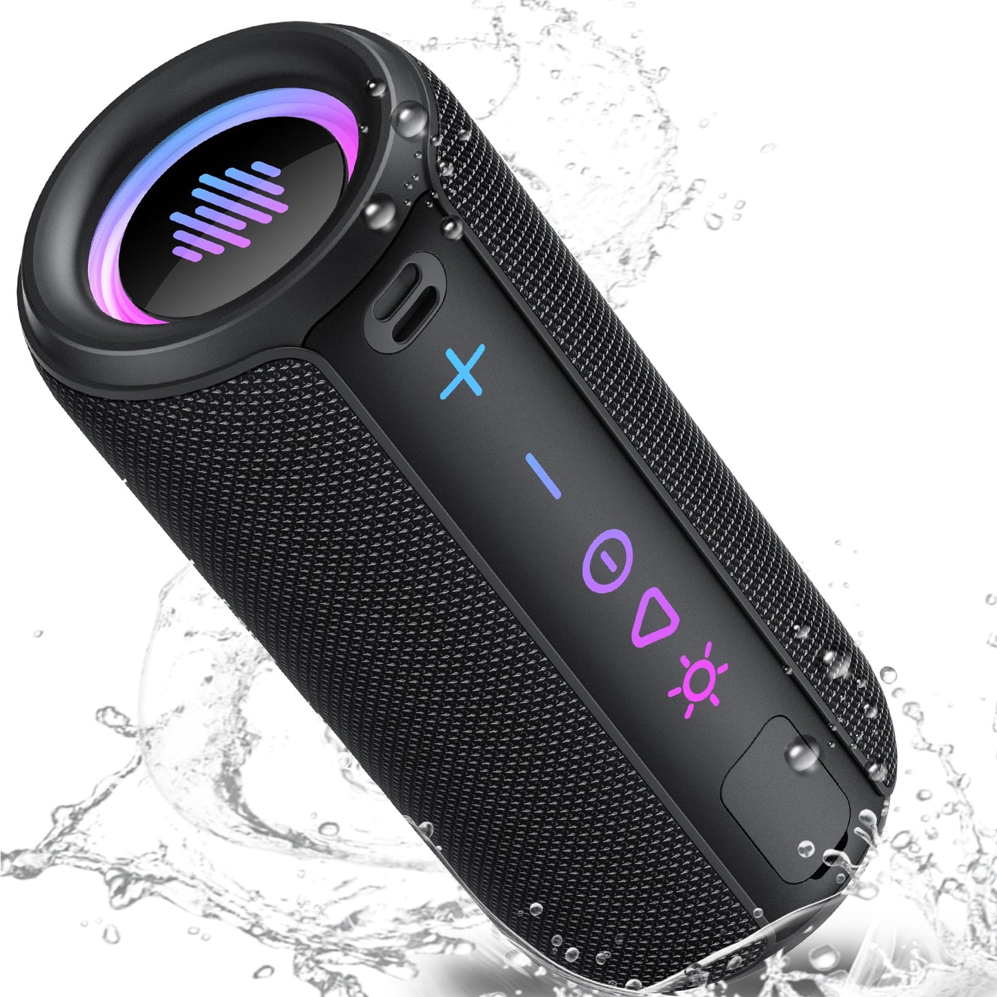 Portable Bluetooth Speaker, 30W Super Loud Bluetooth 5.4 Speaker Wireless, Boost Bass 3.0, 30H Playtime, 8 RGB Modes, IPX7 Waterproof Speaker, TWS Pairing, for Outdoor/Home/Party, Gift Ideas
